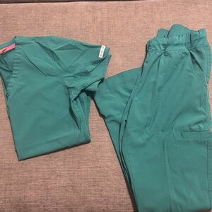 Med Couture Sea Green Scrub Pants